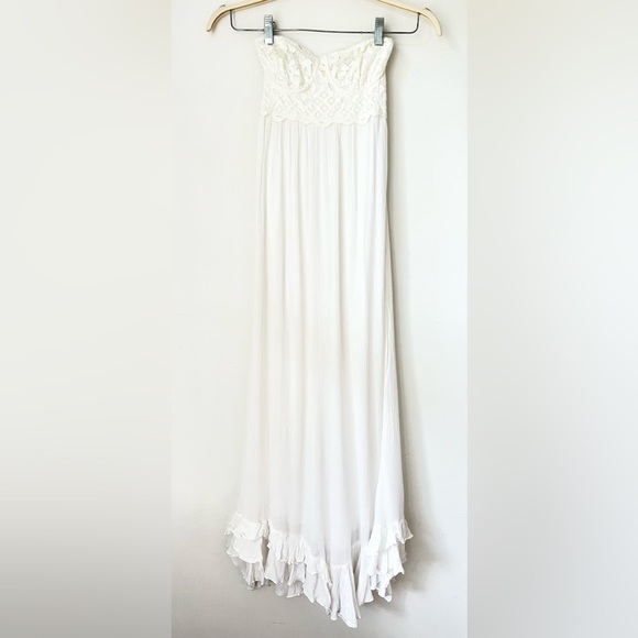 Free People Dress Women’s XS Adella Corset Maxi in Ivory FP ONE - Picture 4 of 10